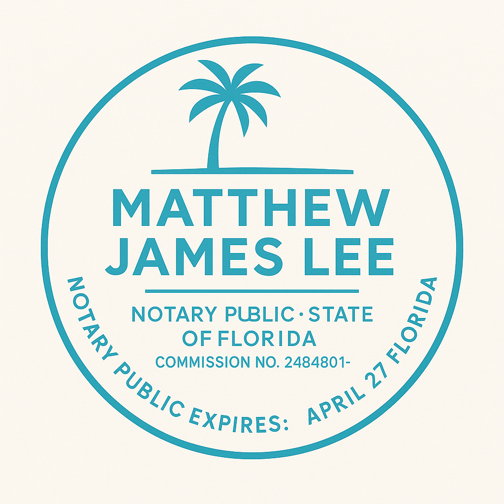 Official Notary Seal - Matthew James Lee